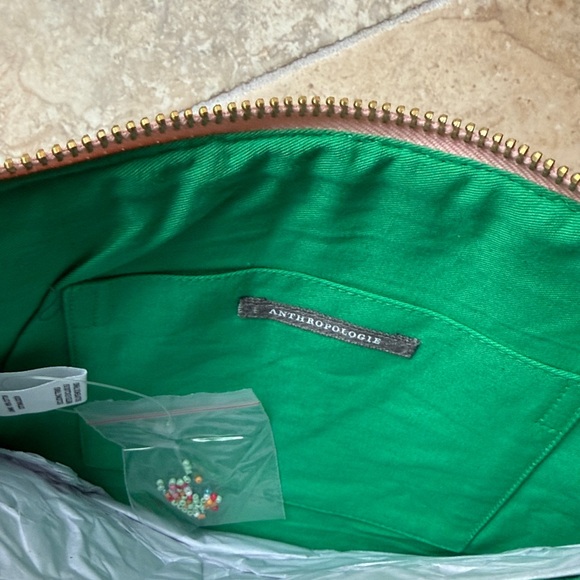 Anthropologie The Fiona Beaded Pouch Tea Cup Large Zip Closure Perfect Host Gift - Picture 7 of 11